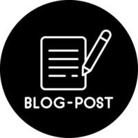 Blog Post Update Message Line Circle Inverted vector