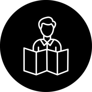 Physical Map Reading Line Circle Inverted vector