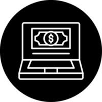 Instant Online Loan Request Line Circle Inverted vector