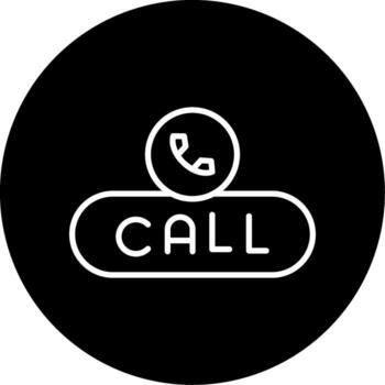 Call Now Button Line Circle Inverted vector