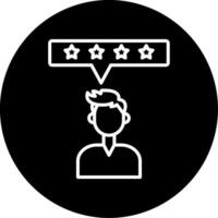 Rate Product Service Line Circle Inverted vector