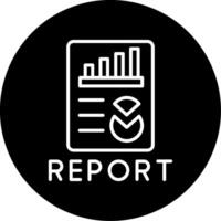 Executive Report Summary Line Circle Inverted vector