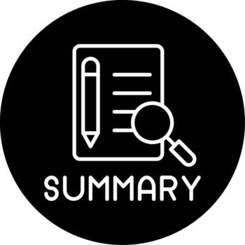 Condensed Summary Overview Line Circle Inverted vector