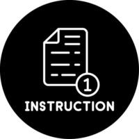 Step by Step Instructions Line Circle Inverted vector