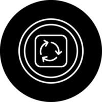 Circular Roundabout Entry Sign Line Circle Inverted vector