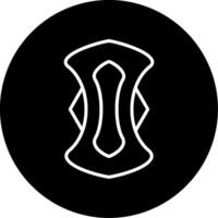 Ultra Thin Sanitary Pads Line Circle Inverted vector