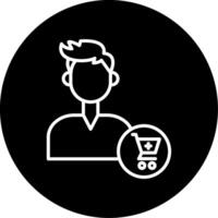 Add to Cart Line Circle Inverted vector