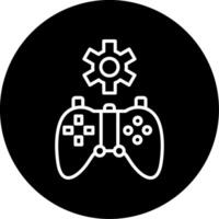 Main Game Menu Interface Line Circle Inverted vector