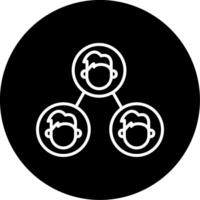 Online Professional Freelancer Community Line Circle Inverted vector