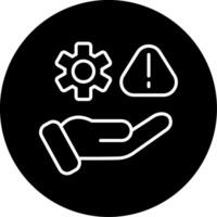 Risk Assessment Report Line Circle Inverted vector