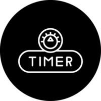 Start Timer Button Line Circle Inverted vector