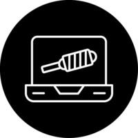 Code Linter Check Icon Line Circle Inverted vector