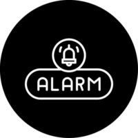 Set Alarm Button Line Circle Inverted vector