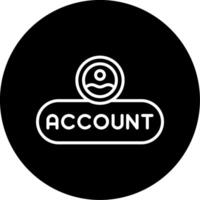 Manage Account Button Line Circle Inverted vector