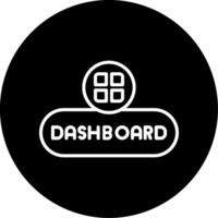 Open Dashboard Button Line Circle Inverted vector