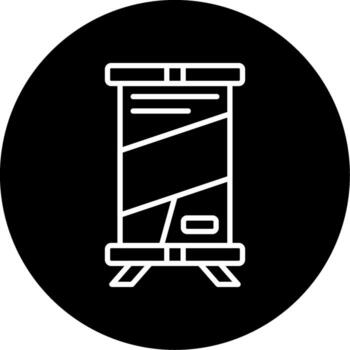 enrollar módulo constructor línea circulo invertido vector