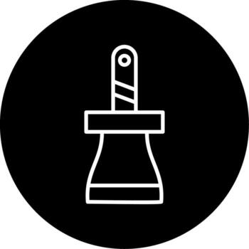 Flat Blade Scraper Line Circle Inverted vector