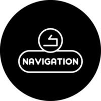Navigation Menu Button Line Circle Inverted vector