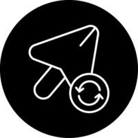 Sync Cloud Data Line Circle Inverted vector
