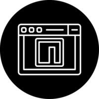 NPM Package Manager Icon Line Circle Inverted vector