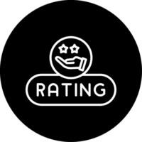 Leave Rating Button Line Circle Inverted vector