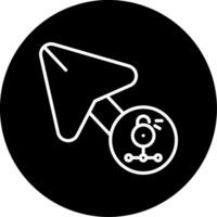 Decrypt File Access Line Circle Inverted vector