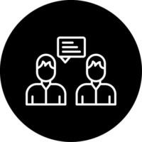 Internal Team Chat Platform Line Circle Inverted vector