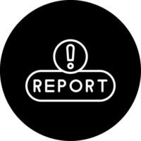 Report Issue Button Line Circle Inverted vector