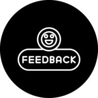 Send Feedback Button Line Circle Inverted vector