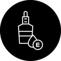 Antioxidant Green Tea Extract Line Circle Inverted vector