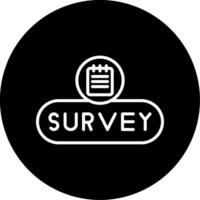 Start Survey Button Line Circle Inverted vector