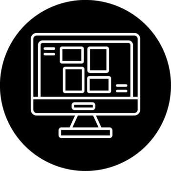 Flexbox Container Structure Line Circle Inverted vector