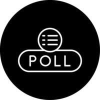 Participate in Poll Button Line Circle Inverted vector