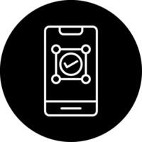 Mobile First Design Icon Line Circle Inverted vector