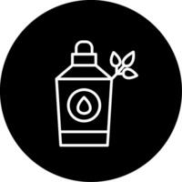 Calming Lavender Essential Oil Line Circle Inverted vector