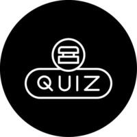 Take Quiz Button Line Circle Inverted vector