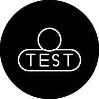 Start Test Button Line Circle Inverted vector