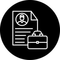 Online Work Portfolio Page Line Circle Inverted vector