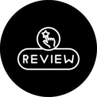 Leave Review Button Line Circle Inverted vector