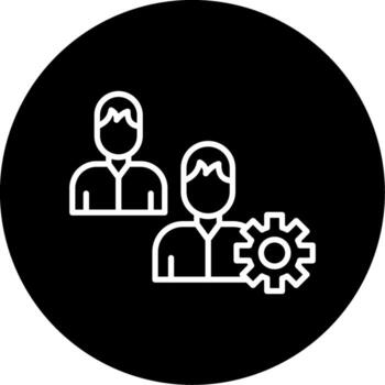 Cloud Based Sales CRM Software Line Circle Inverted vector