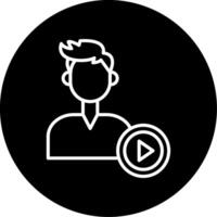 Play Media File Line Circle Inverted vector