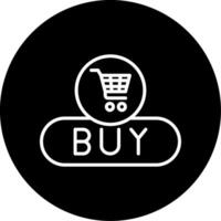 Buy Now Button Line Circle Inverted vector