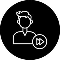 Fast Forward Line Circle Inverted vector