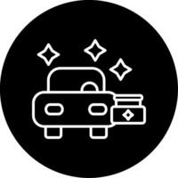 Protective Car Wax Finish Line Circle Inverted vector