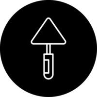 Flat Blade Trowel Line Circle Inverted vector