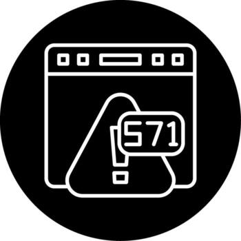 error 571 marcha atrás apoderado choque línea circulo invertido vector