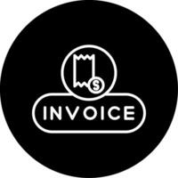 View Invoice Button Line Circle Inverted vector