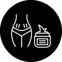 Stretch Mark Cream Line Circle Inverted vector
