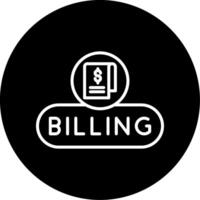 Billing Details Button Line Circle Inverted vector