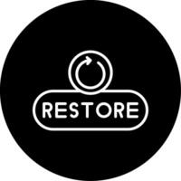 Restore File Button Line Circle Inverted vector